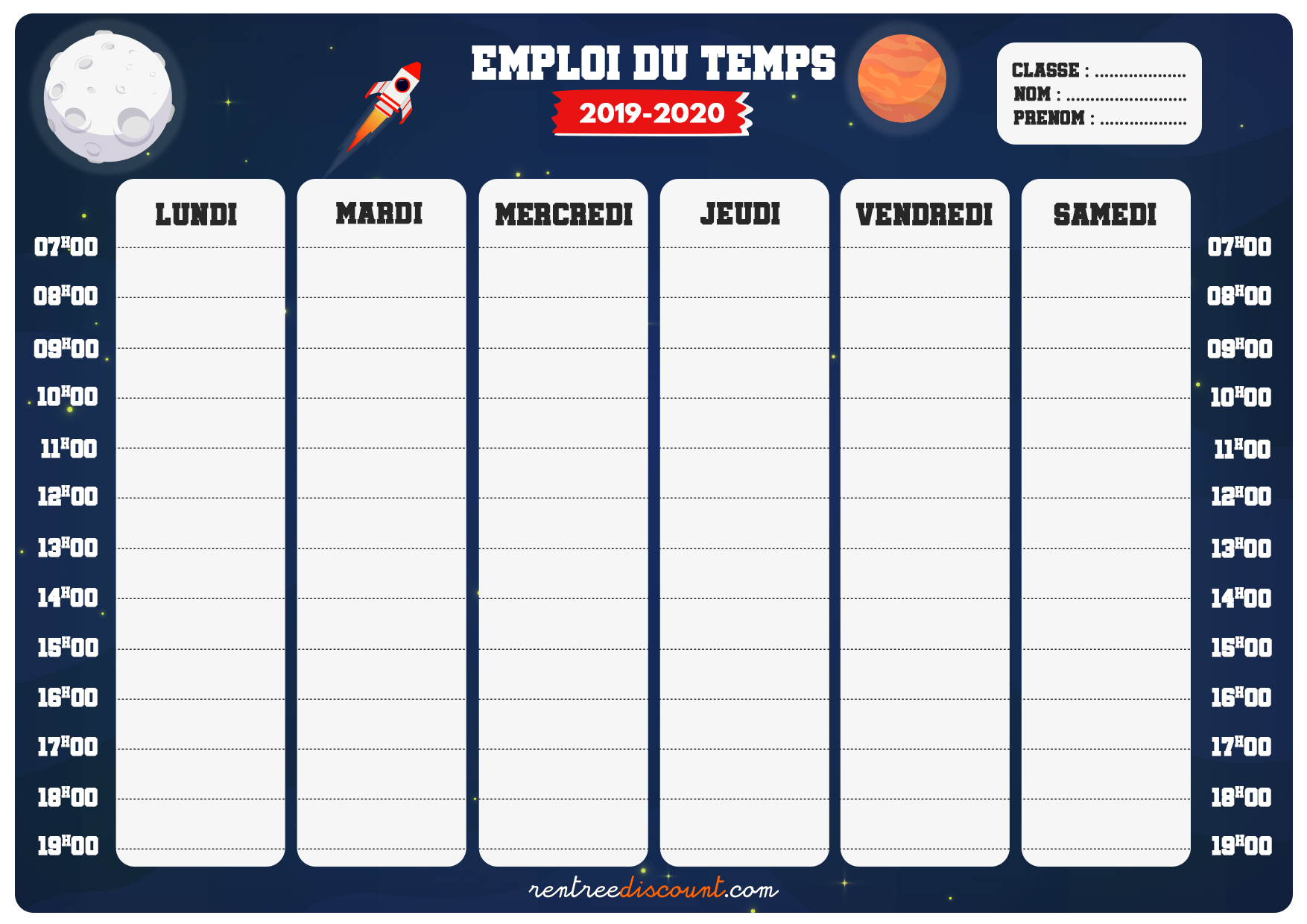 Les Goodies de la rentrée ! Emploi du temps et to do list Le Blog